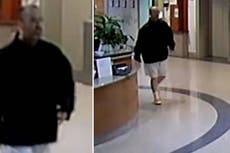 CCTV shows convicted child sex offender escaping hospital before manhunt