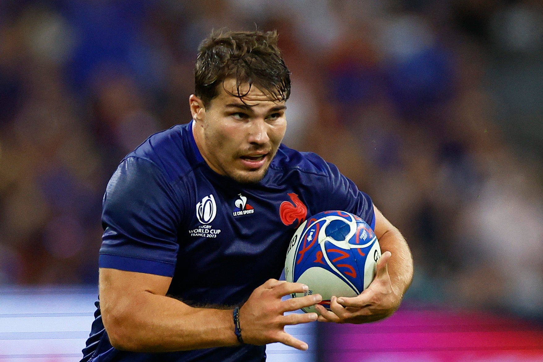 France’s Antoine Dupont in action against Namibia