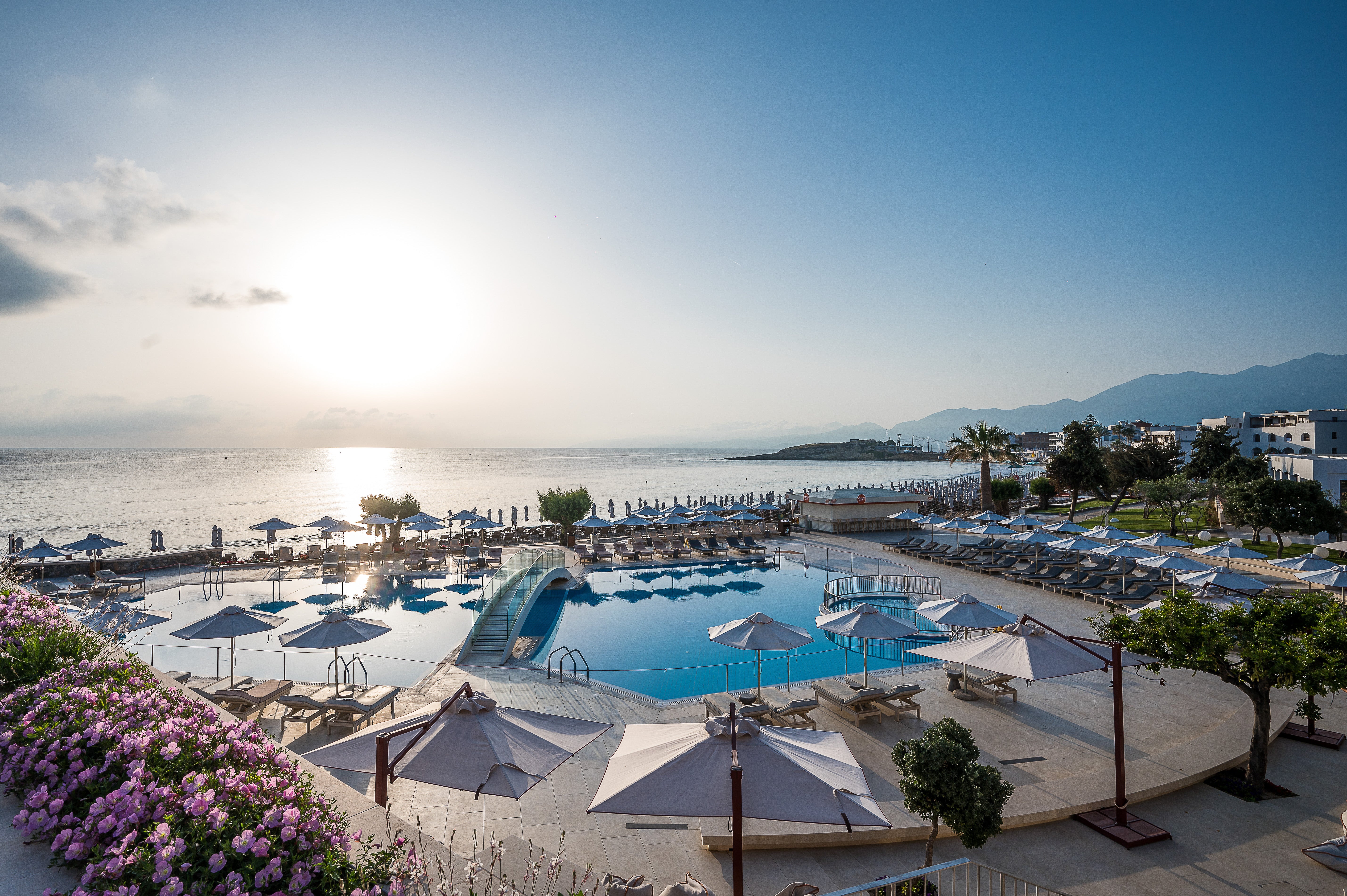 The main pool area at Creta Maris has been revamped