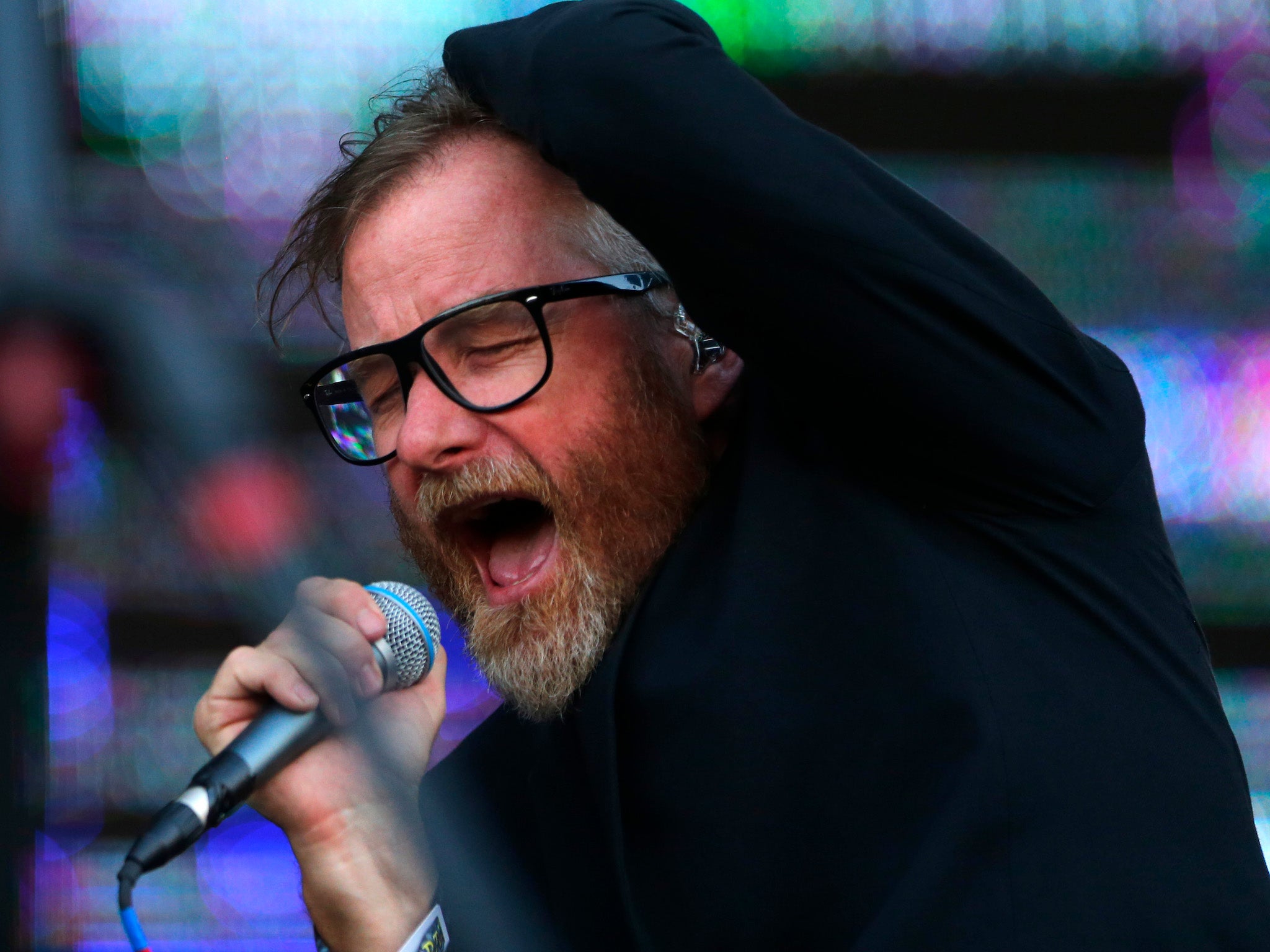 Matt Berninger of The National performs during the first day of Lollapalooza Chile 2018