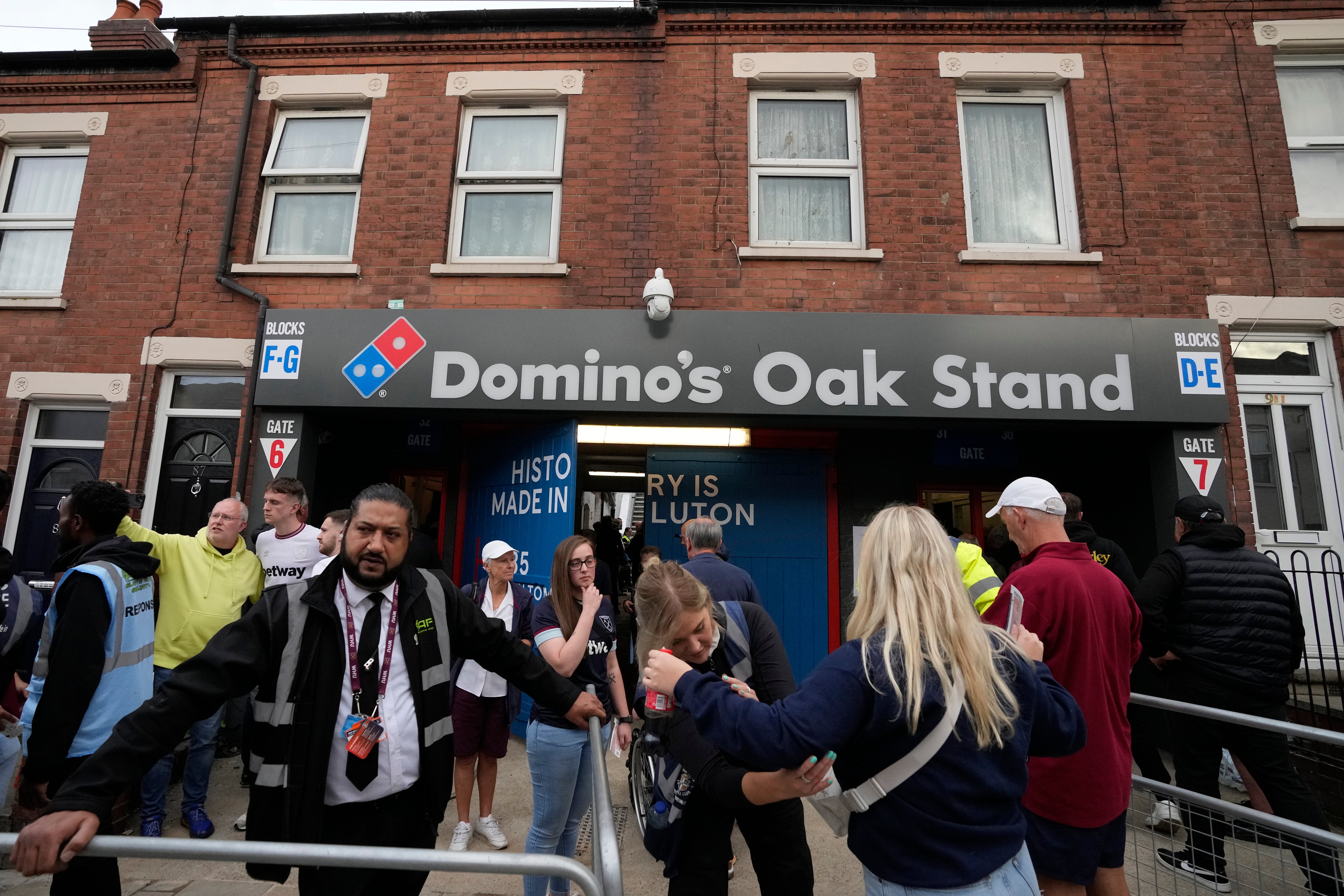 The Oak Stand at Kenilworth Road had an unusual entrance