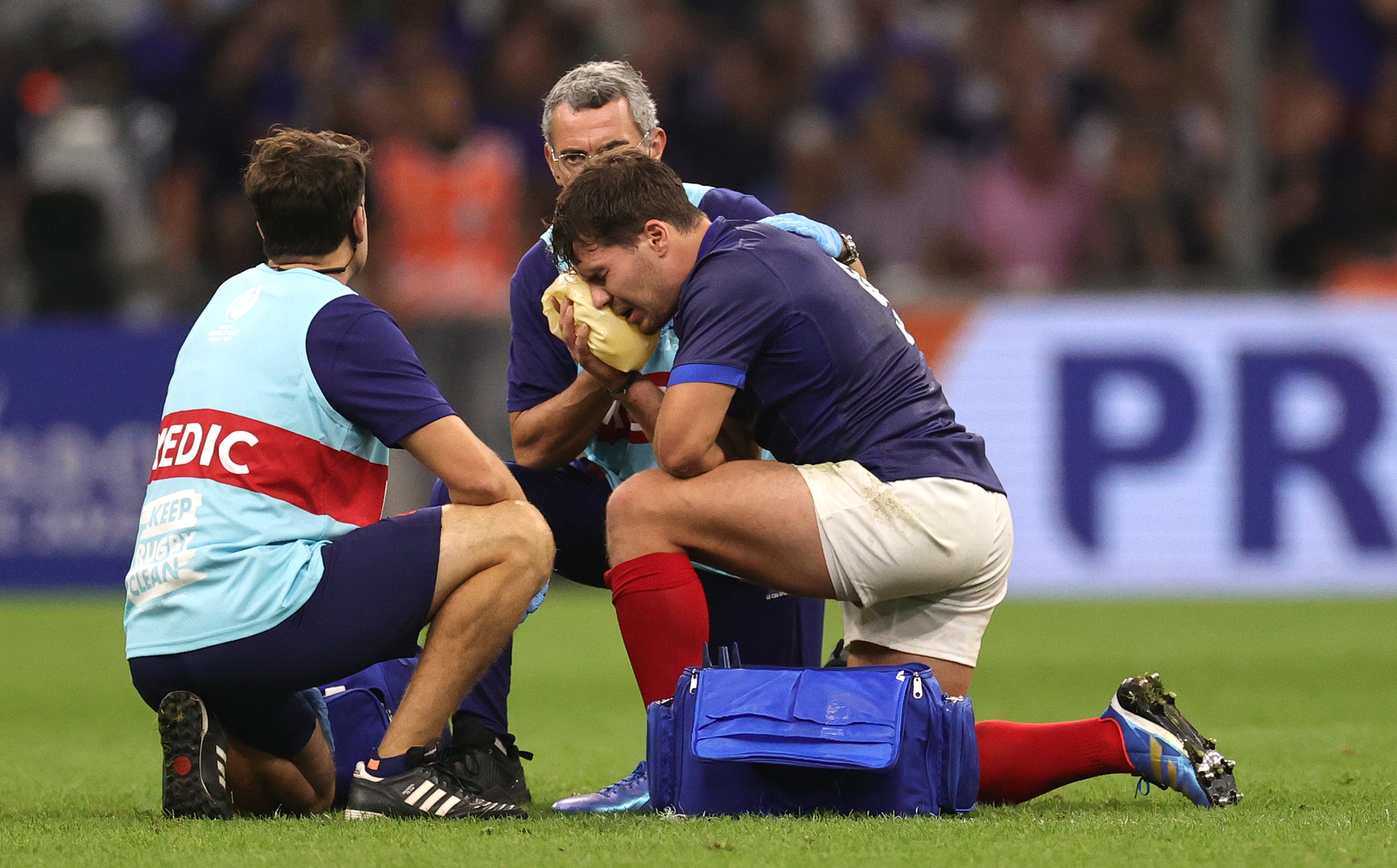 Antoine Dupont returns to France World Cup squad after cheekbone surgery The Independent picture
