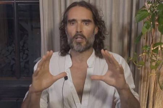 <p>Russell Brand says he has been through an ‘extraordinary and distressing week’</p>