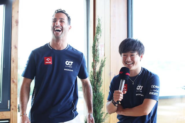 <p>AlphaTauri have retained Yuki Tsunoda and Daniel Ricciardo for the 2024 season </p>