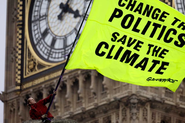 Greenpeace has launched a campaign to encourage people to become ‘climate voters’ at the next general election (Nick Cobbing/Greenpeace/PA)