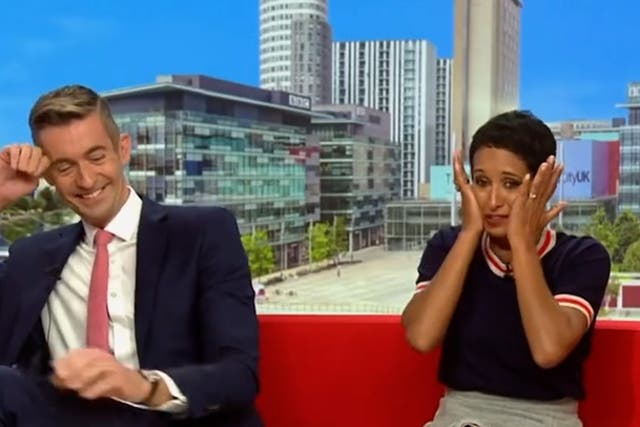 <p>BBC’s Naga Munchetty in hysterics live on air as she’s shown clip of man being hit by pigeon.</p>