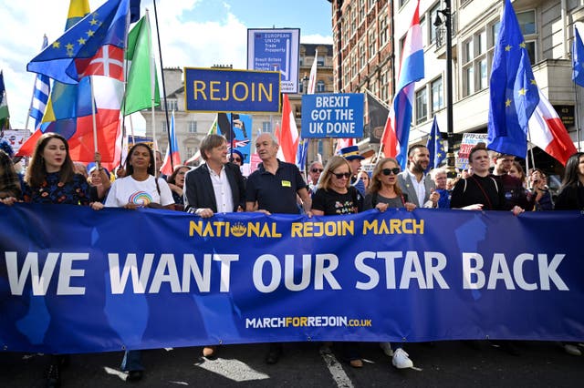 <p>There is growing support for rejoining the EU </p>