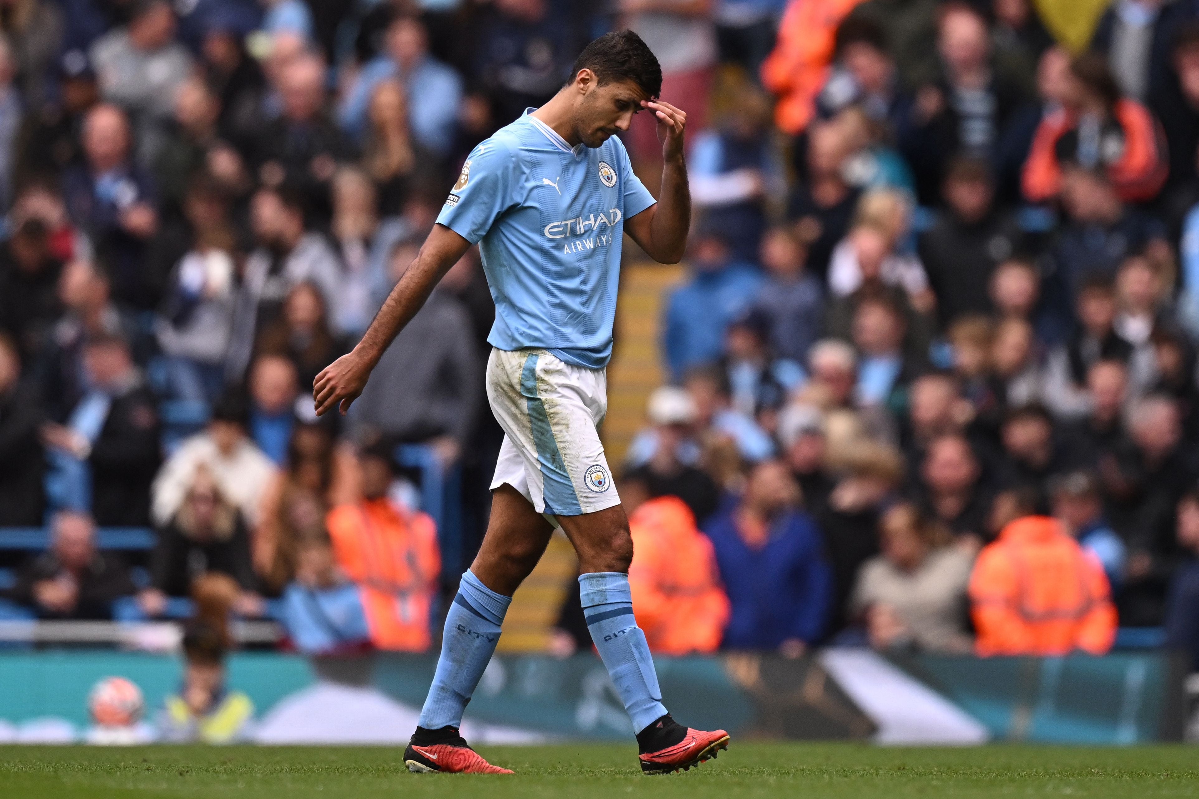Rodri was sent off during Man City’s clash with Nottingham Forest