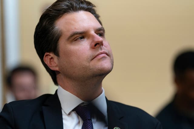 <p>Rep Matt Gaetz appears before the House Rules Committee to propose amendments to the Department of Homeland Security Appropriations Bill, </p>