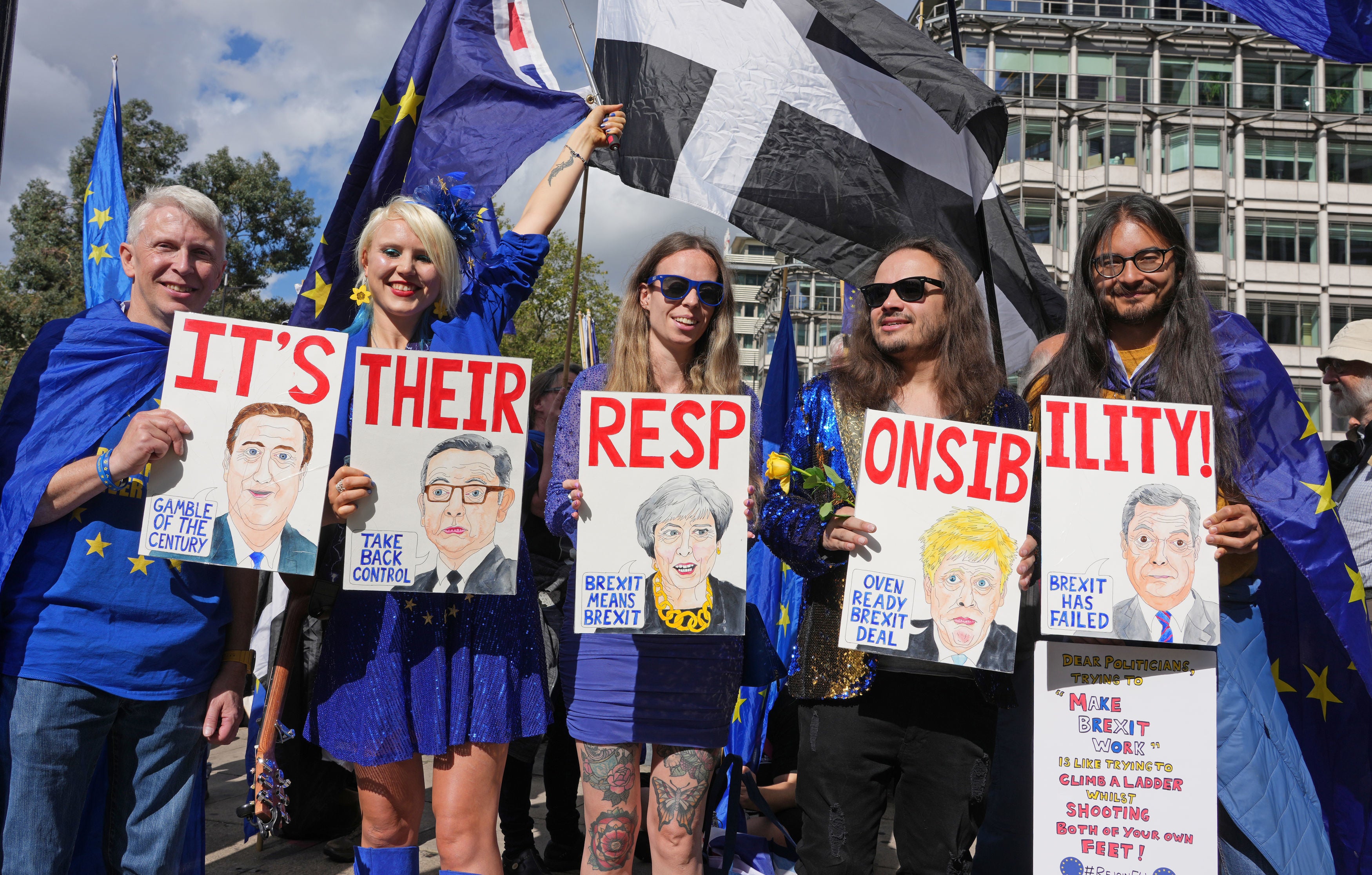 Protesters claimed Brexit had “broken” British politics