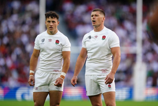 England’s Henry Arundell, left, has earned the praise of Owen Farrell, right (Mike Egerton/PA)