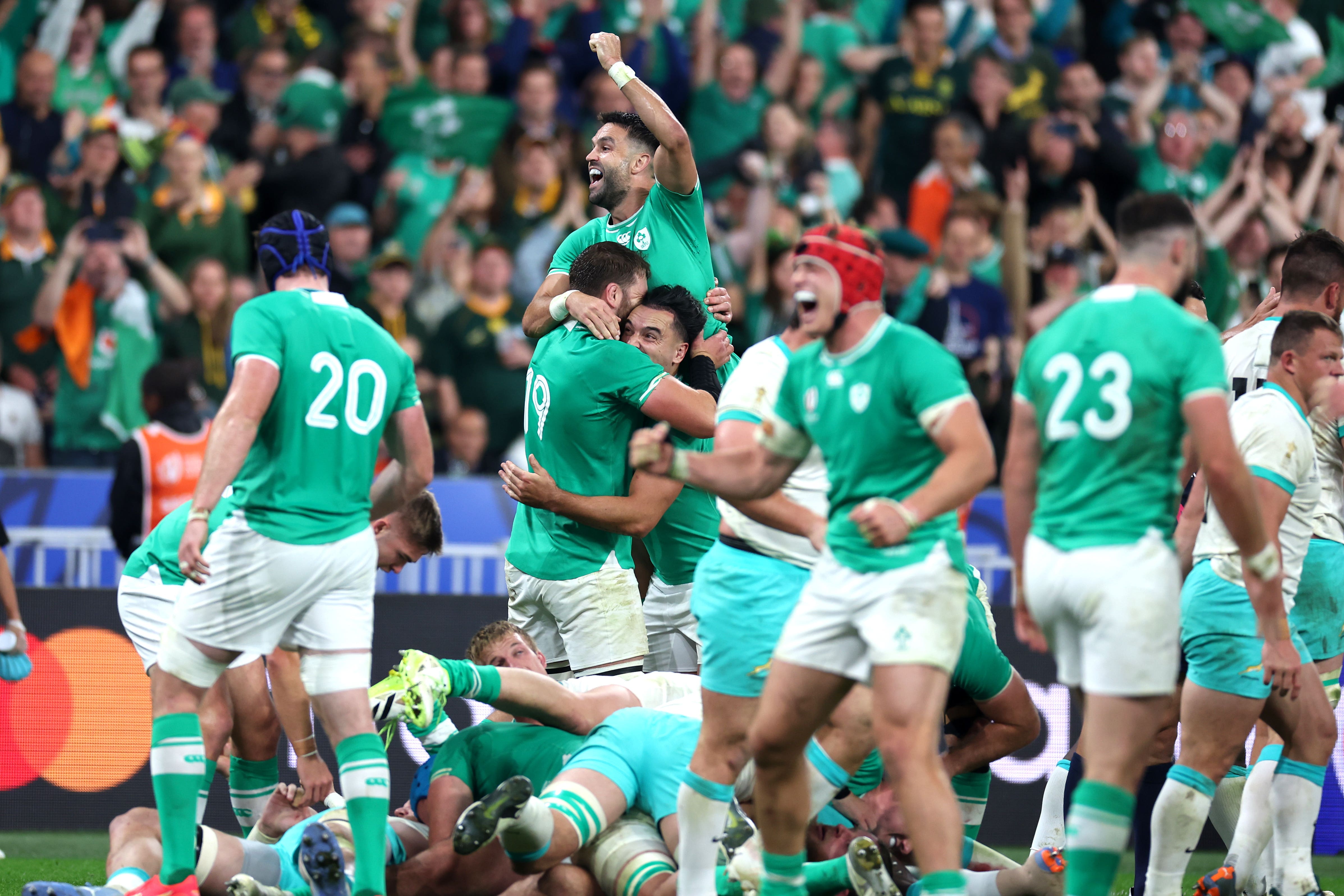 Ireland beat South Africa during last year’s World Cup