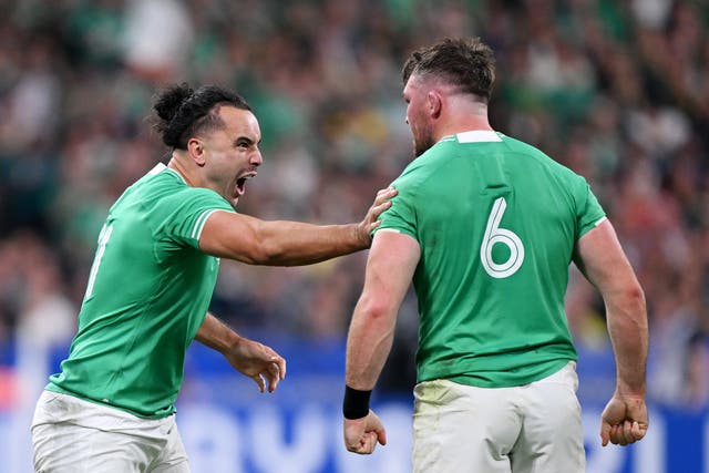 <p>James Lowe (left) believes Ireland can back-up their performance against South Africa and reach the World Cup quarter-finals </p>