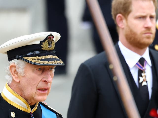 <p>Prince Harry will reportedly wish his father a happy birthday over the phone after he and his wife Meghan said they were not invited to the monarch’s celebrations in London </p>