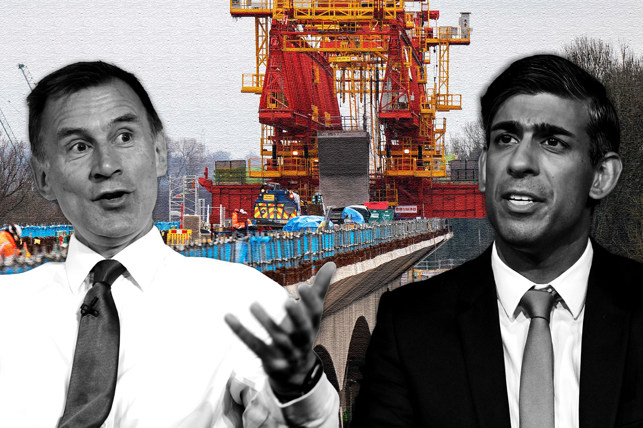 Jeremy Hunt and Rishi Sunak considering how much of HS2 can be scrapped or delayed
