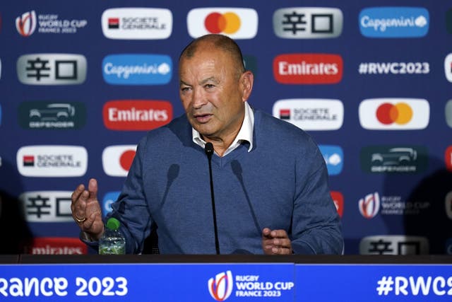 <p>Eddie Jones is facing an early exit from the Rugby World Cup after his Australia side were thrashed by Wales (Andrew Matthews/PA)</p>