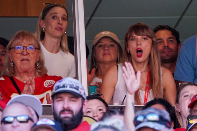 <p>Taylor Swift at the Kansas City Chiefs home game on 24 September </p>