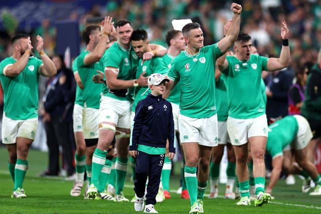Ireland celebrated a famous win over South Africa (Bradley Collyer/PA)