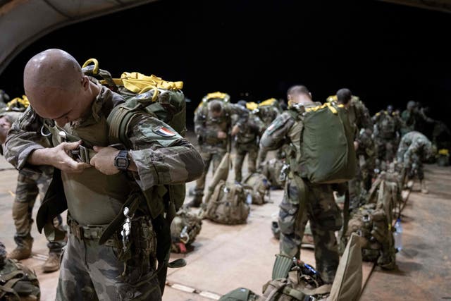 <p>(File image) French soldiers prepare for a mission on the French BAP air base in Niamey</p>