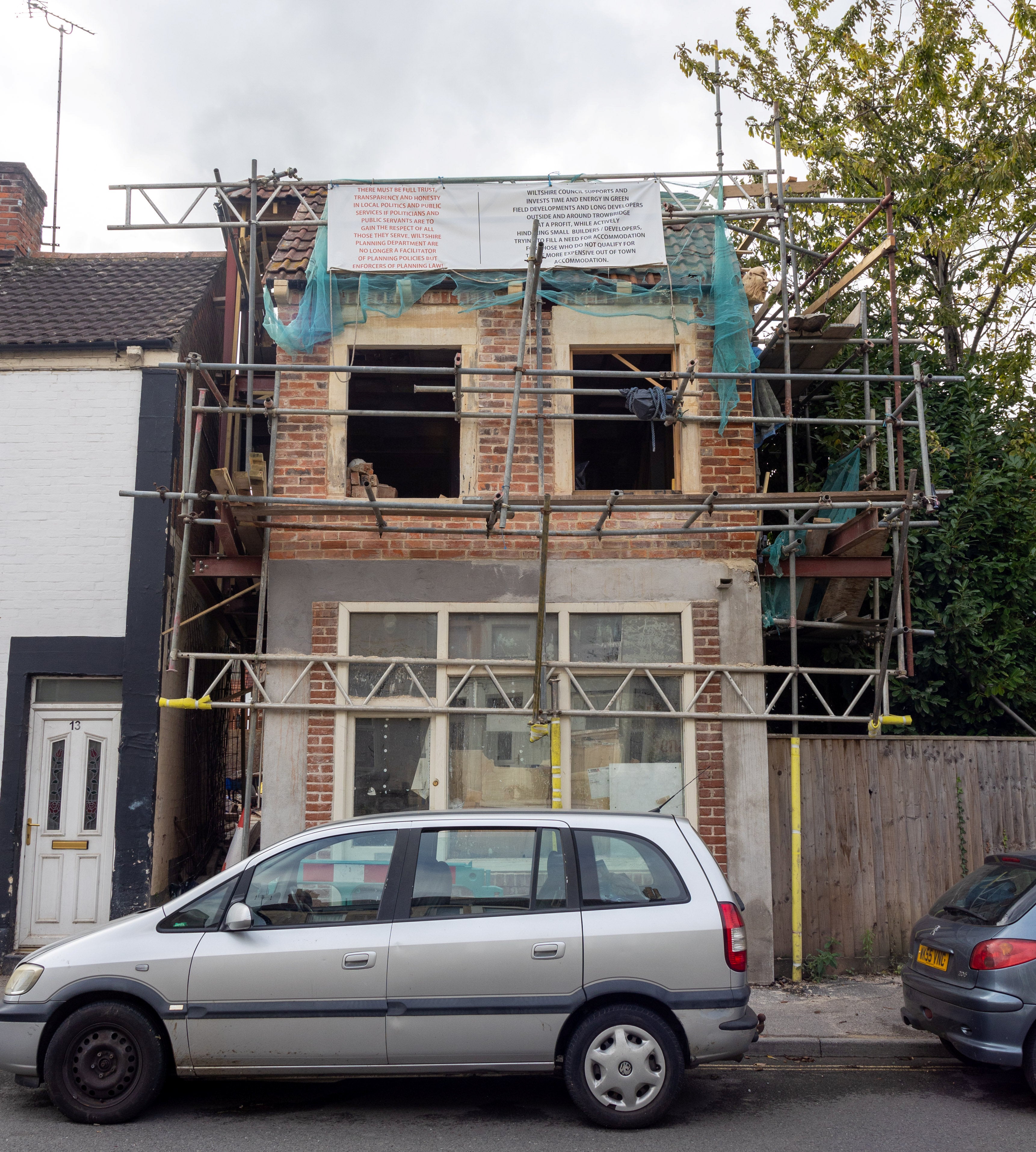 The home in Trowbridge where the gargoyle is installed