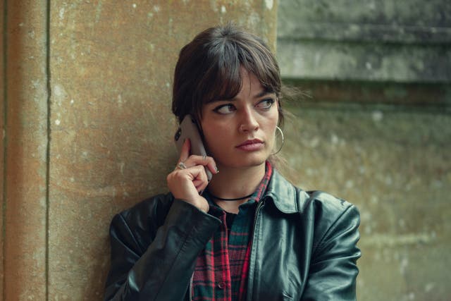 <p>Phone ranger: Emma Mackey as Maeve Wiley in ‘Sex Education’</p>