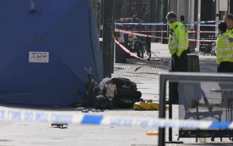 The collision happened close to Warren Street tube station