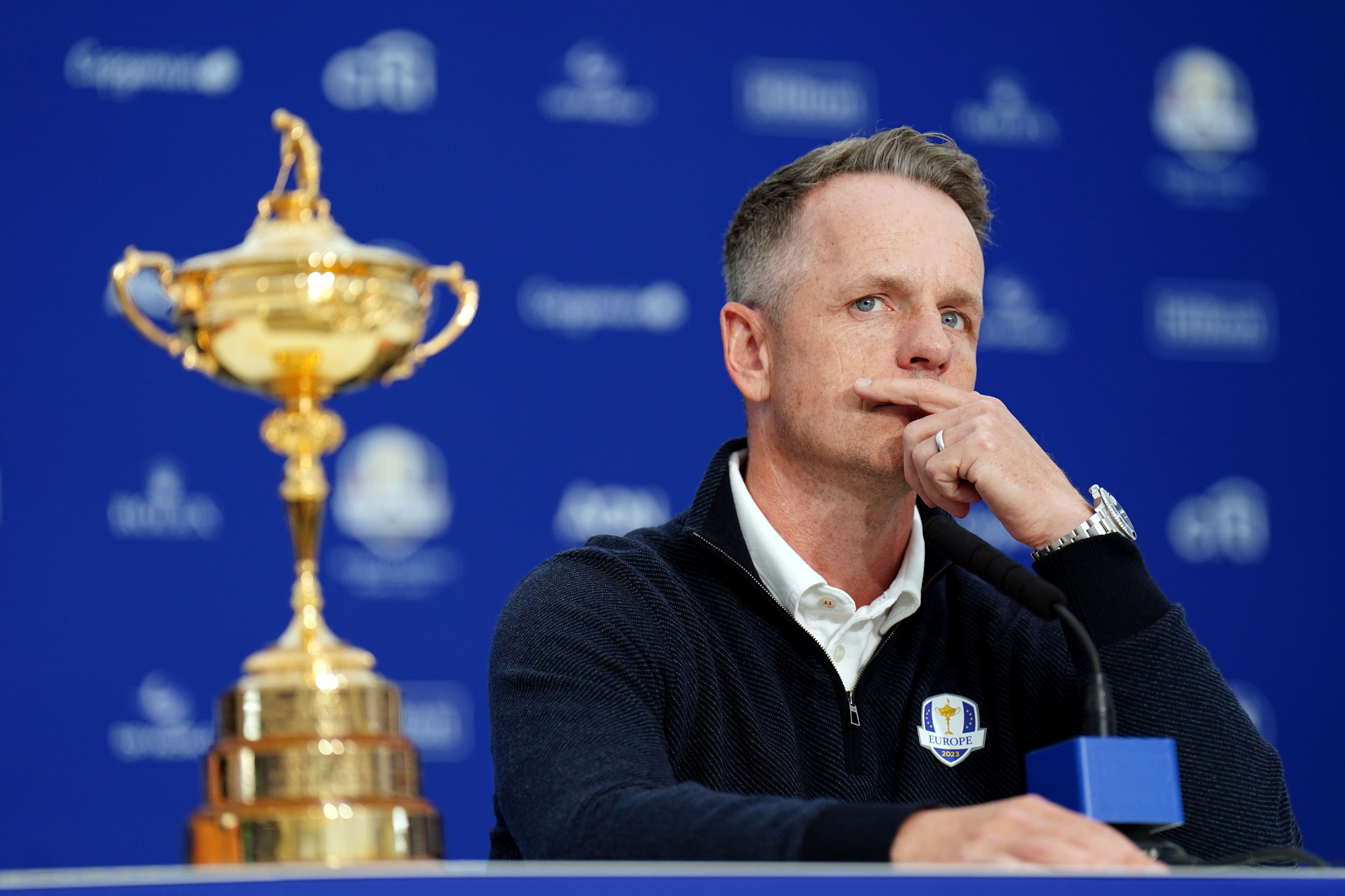 Europe Ryder Cup captain Luke Donald admits his team have a tough task ahead of them this week (Zac Goodwin/PA)