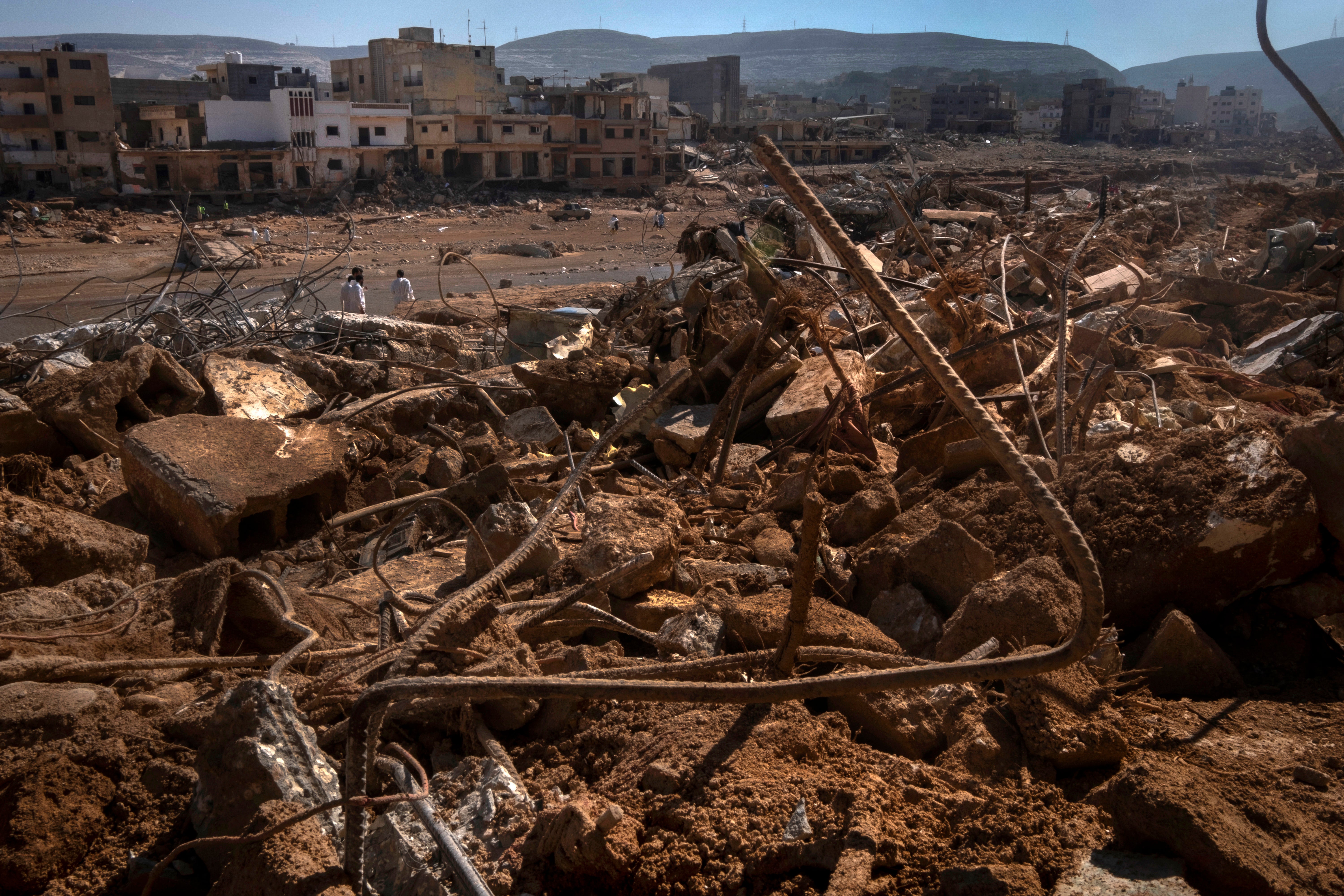 A view of the destruction after flooding in Derna