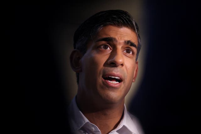 Prime Minister Rishi Sunak is said to be alarmed over the escalating costs of HS2 (Hollie Adams/PA)