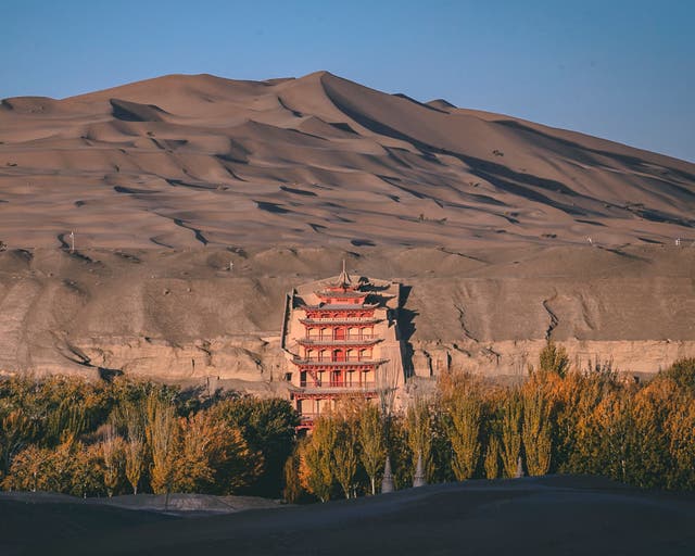 <p>Mogao Caves in Northwest China have been an important site for Frances Wood</p>