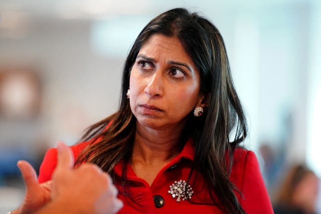 <p>Home Secretary Suella Braverman is set to express concern about the Refugee Convention (Peter Byrne/PA)</p>