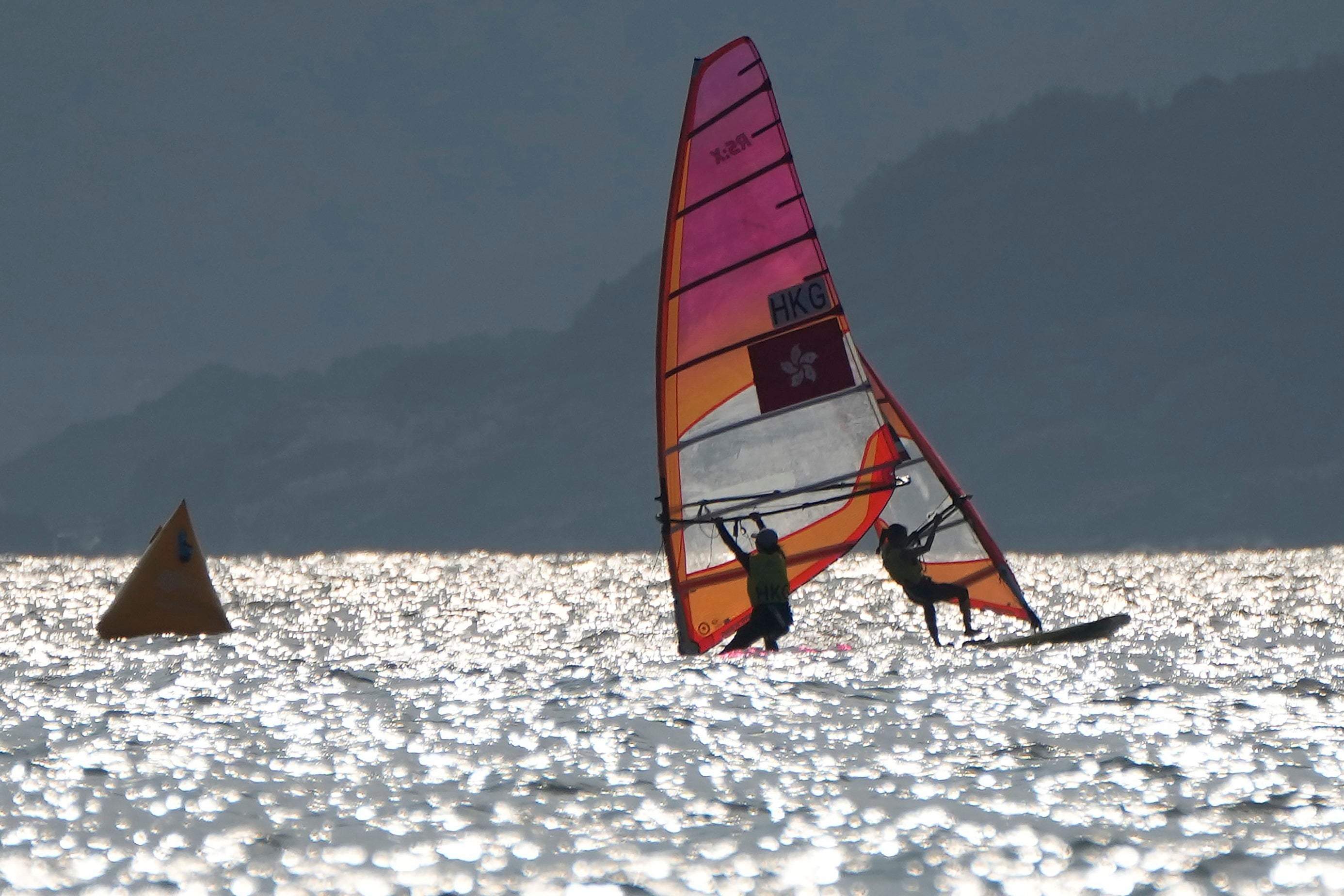 APTOPIX China Asian Games Beach Sailing