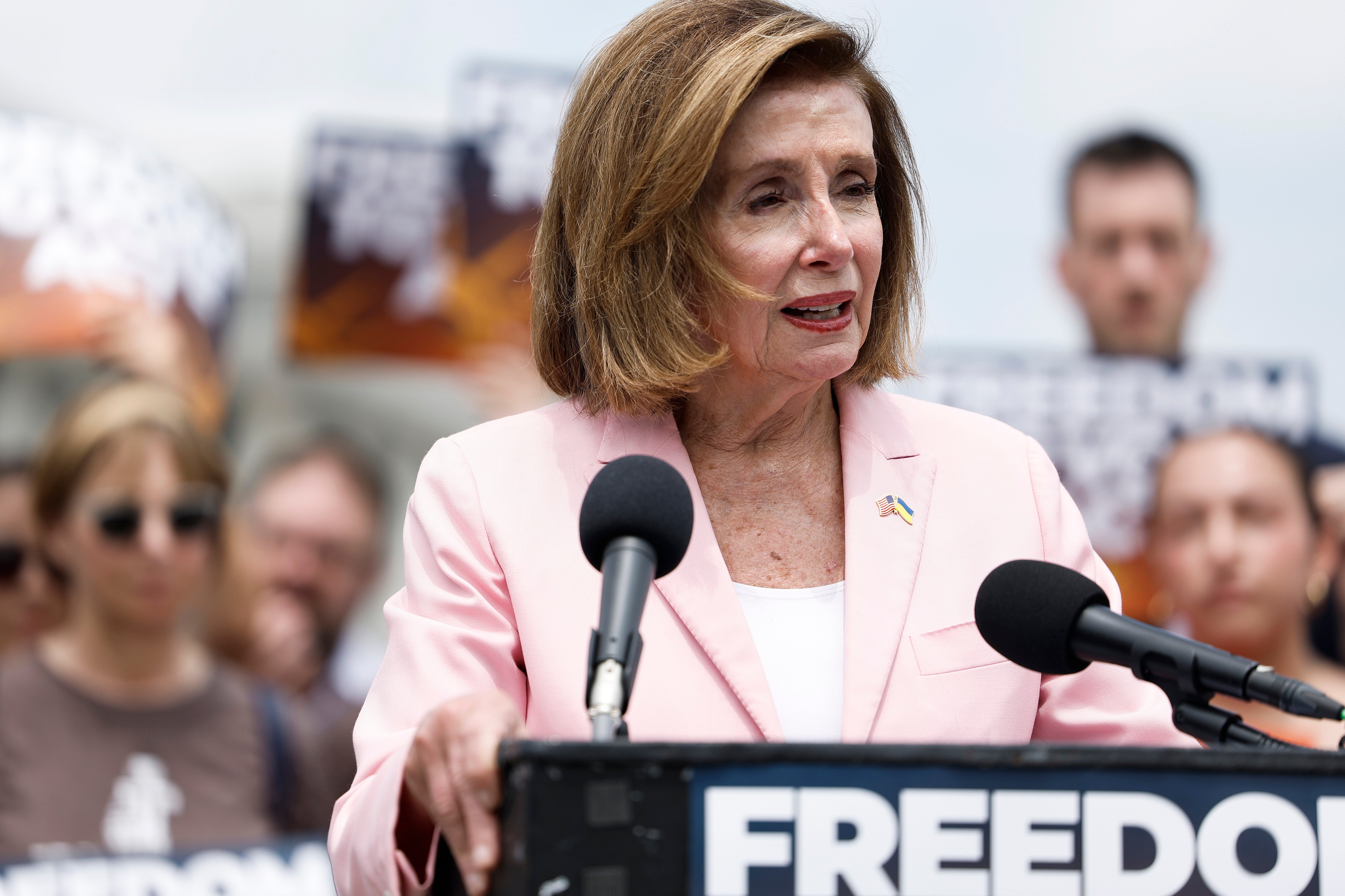 Former House speaker Nancy Pelosi is under fire after she suggested some pro-Palestinian protesters are ‘connected to Russia’