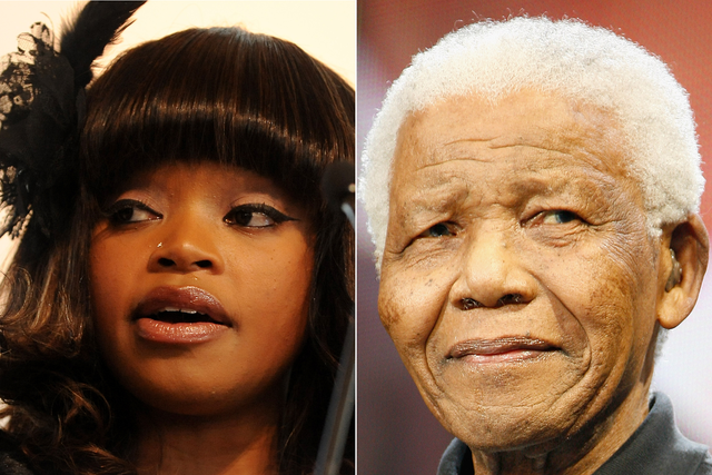 <p>Zoleka Mandela (left) was the granddaughter of civil rights activist Nelson Mandela </p>