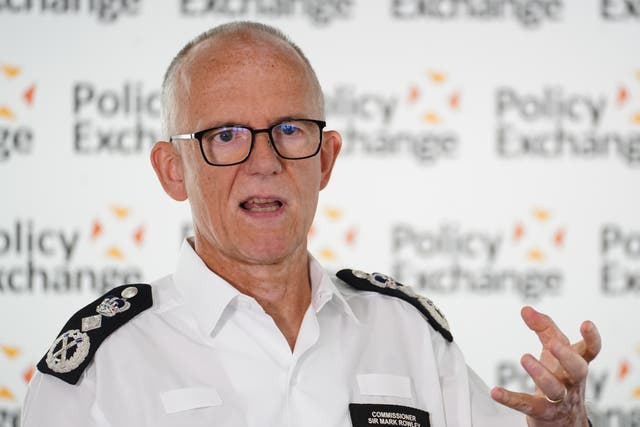 Sir Mark Rowley called for reform of the ways in which officers are held to account over operations involving firearms (James Manning/PA)