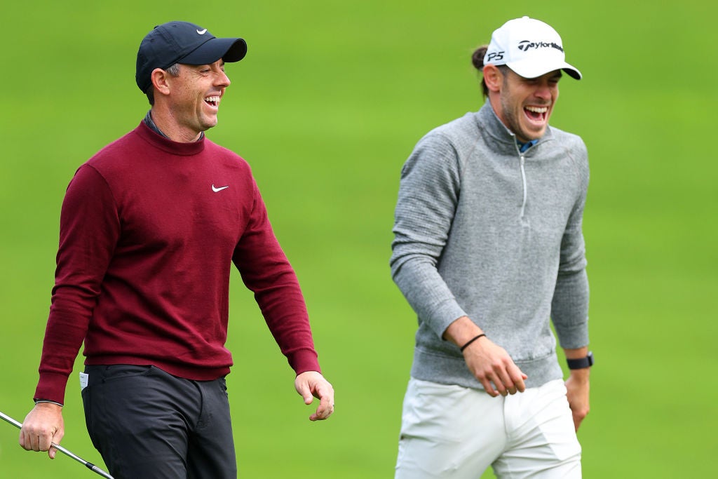<p>Gareth Bale will be looking to emulate Rory McIlroy before the main event tees off on Friday </p>