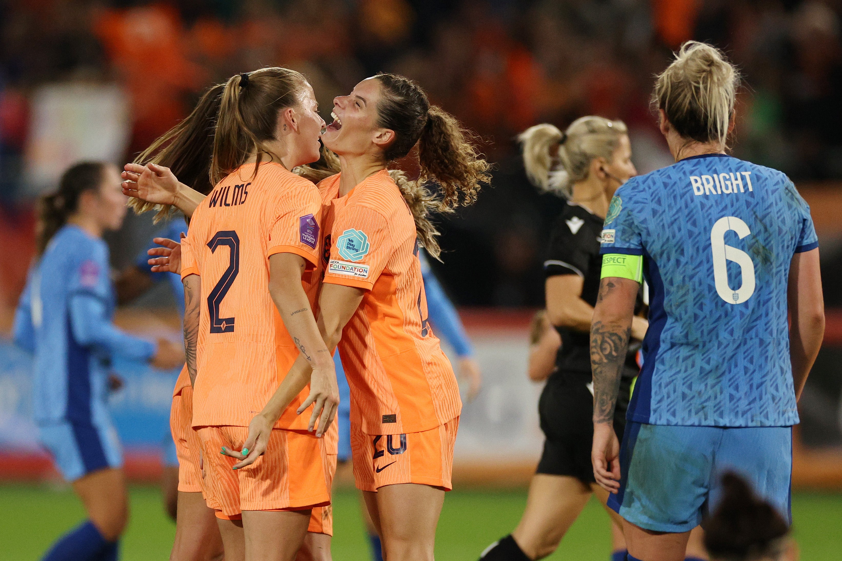 The Dutch team were able to pull away from the Lionesses, retaking the lead late on