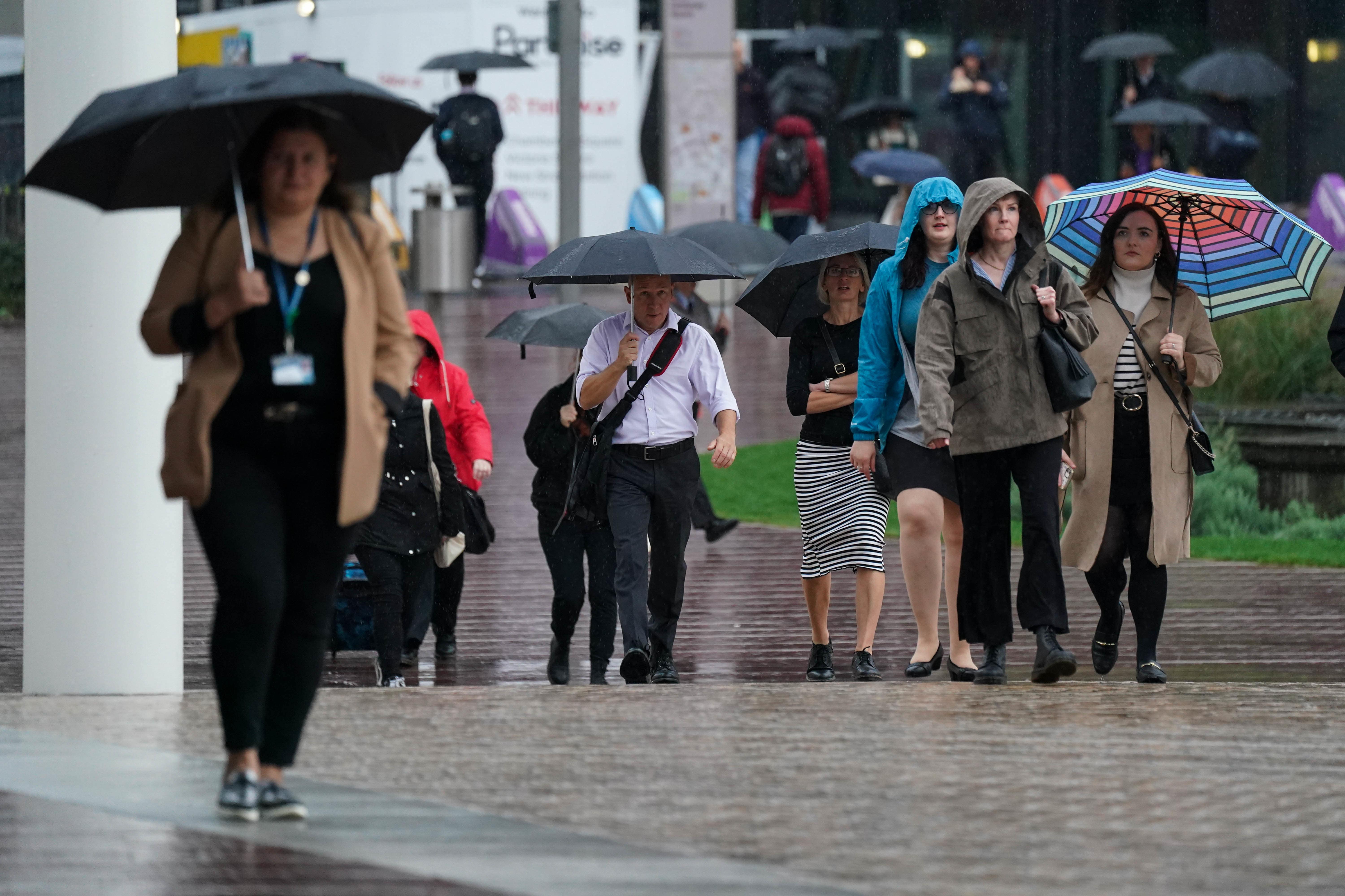 Strong winds and heavy rain are set to batter the UK (Jacob King/PA)