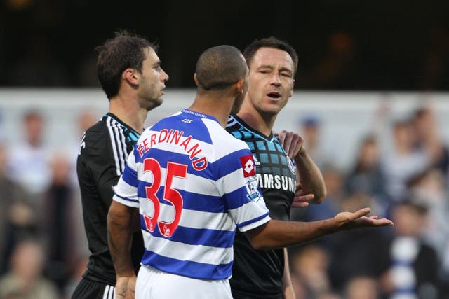 <p>John Terry (right) was accused of racially abusing Anton Ferdinand in 2011 </p>