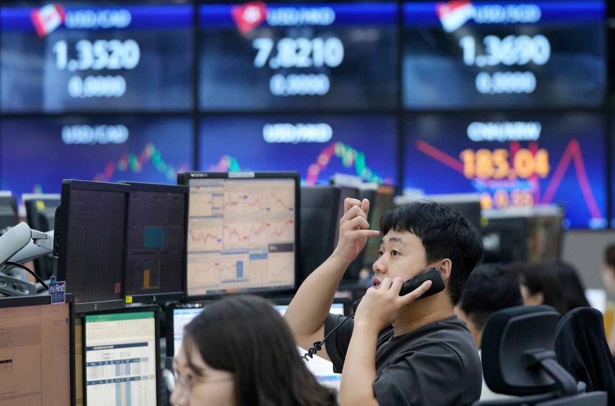 Stock market today: Asian shares fall over China worries, Seoul trading closed for a holiday