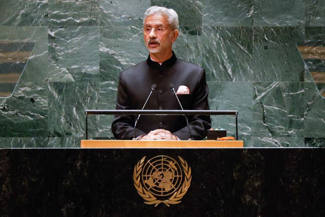 <p>India’s Foreign Minister Subrahmanyam Jaishankar addresses the 78th United Nations General Assembly</p>