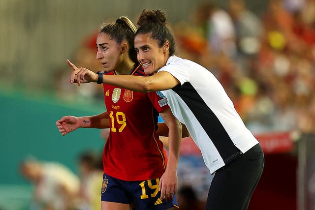 <p>Montse Tome (right) gave surprise call-ups to a number of players who had announced an intention to boycott </p>