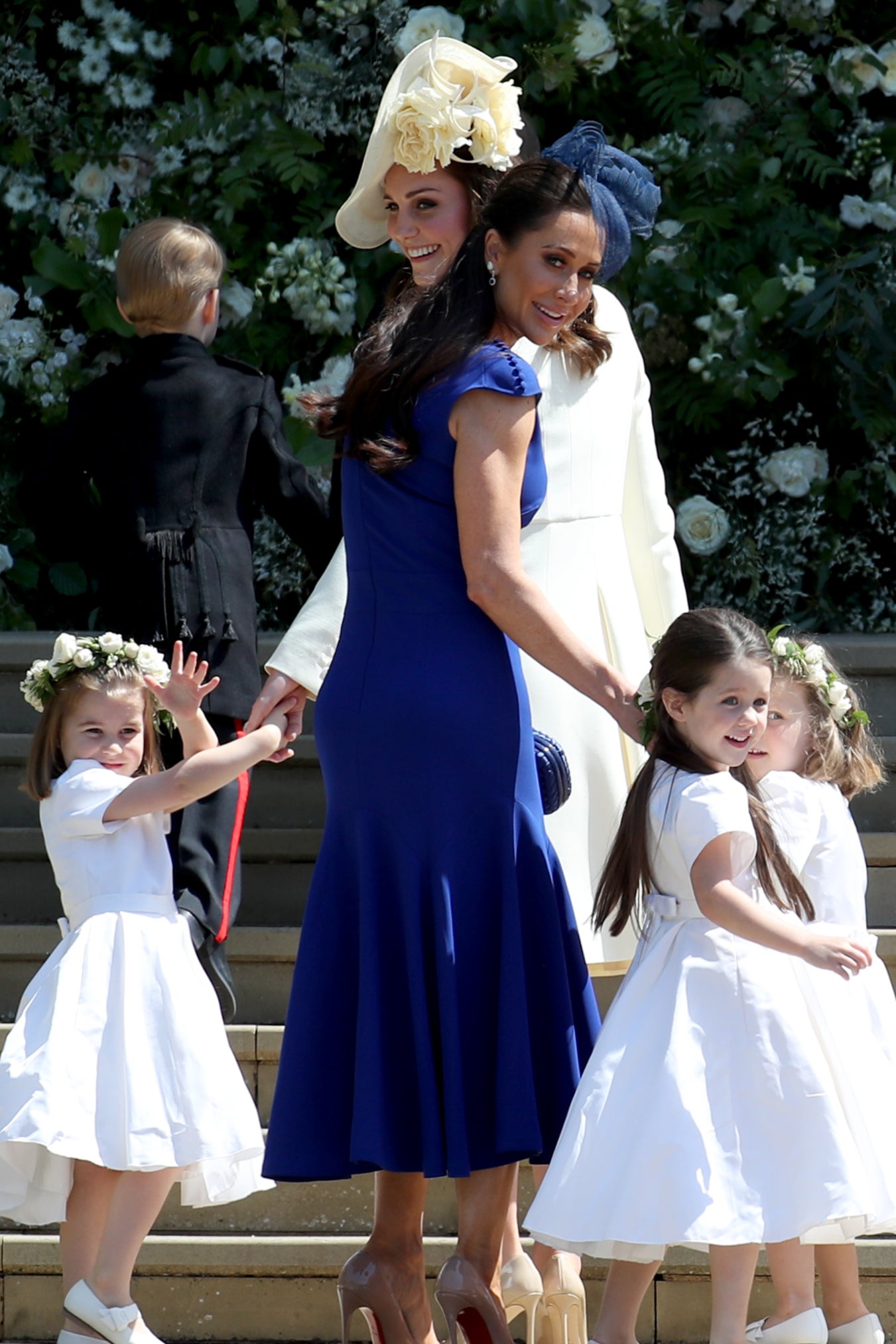 Jessica Mulroney (centre) attends Meghan and Harry’s wedding at Windsor Castle in 2018