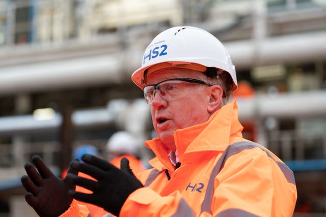 HS2 boss Mark Thurston’s total remuneration for the last financial year was ?676,763 (Joe Giddens/PA)