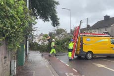 Roof blown off as Storm Agnes makes landfall in Ireland