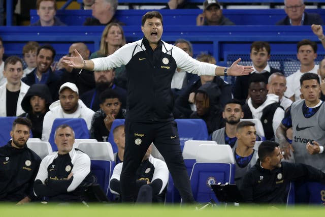 Mauricio Pochettino finally had a Chelsea win to celebrate as the Blues knocked Brighton out of the Carabao Cup (Nigel French/PA)
