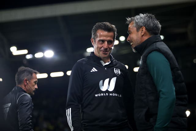 Marco Silva, left, saw his side reach the fourth round (Simon Marper/PA)