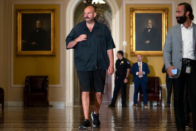 <p>John Fetterman is photographed on Capitol Hill </p>