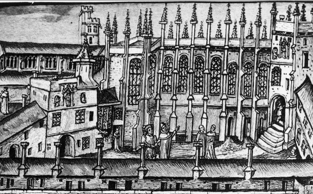 <p>Circa 1453, New College, Oxford, and its 100 clerks</p>