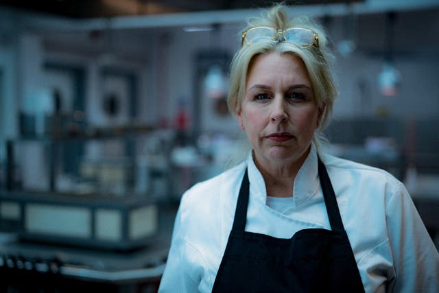 <p>Walters as motherly pastry chef Emily in ‘Boiling Point’</p>